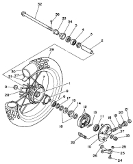 Radlagersatz - Vorderrad (Trommelbremse)